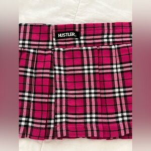 Hustler Pink Plaid Skirt